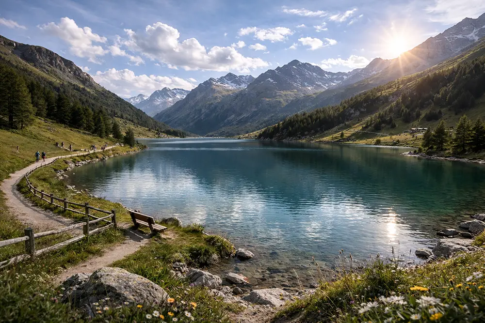 lago di Livigno estate noleggio bike